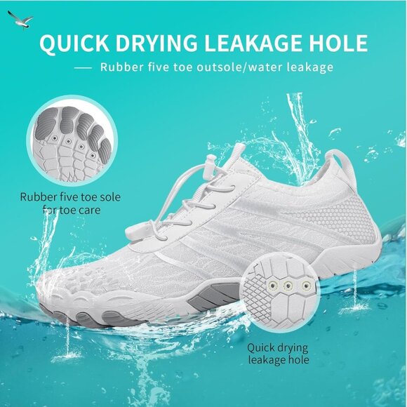 Barefoot Water Shoes Men Women Non-Slip Breathable Wide Toe Hiking Sport - Picture 4 of 6